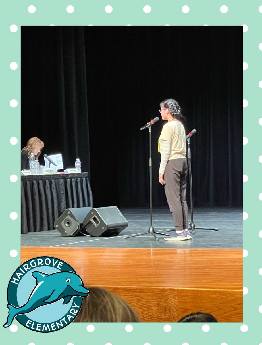 HairgroveCFISD's tweet photo. We are extremely proud of Alicia, our campus’ Spelling Bee representative!!!

She did an incredible job last night at the district-wide Spelling Bee!! 🏆🐝
#HairgroveWave #CFISDSpirit https://t.co/ied3xX17UI