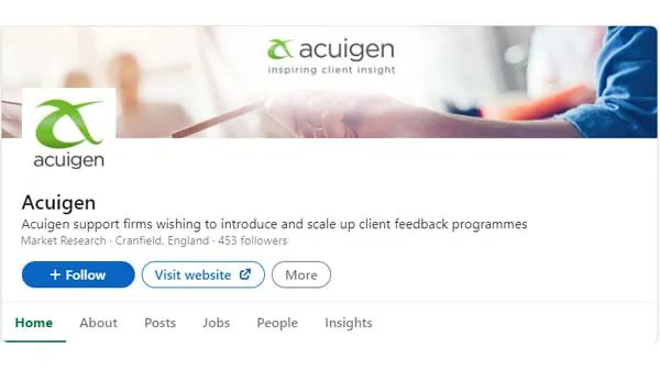 Get more news and information on industry best practice on our Acuigen LinkedIn page #ClientInsights #ClientFeedback buff.ly/3HcMXWC