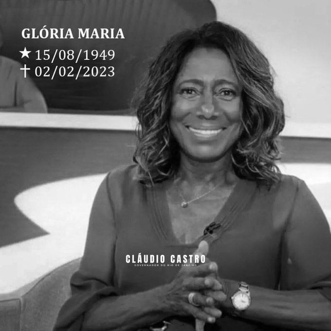 Glória Maria: estado do Rio de Janeiro decreta luto oficial pela morte da  apresentadora