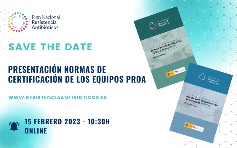 practicaseguras's tweet photo. 📢Presentación Normas de certificación de los equipos #PROA 
#USM #SegPac #ResistenciaAntibiótico
🗓️15 de febrero de 2023
 🕥10:30h - 13:00h
👩‍💻 Online
✍️Inscripción y programa➡️https://t.co/iiRWbf7aPz https://t.co/RUdCRsoMTG