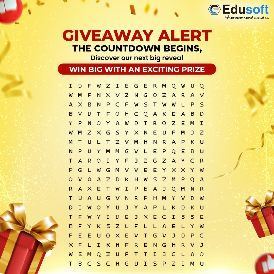Solve the puzzle and find the name of our new launch. Giveaway Rules: 1. 'Like' all our posts. 2. Follow us 3. Tag 5 friends & ask them to follow us. 4. Use the hashtag #edusofthealthcaregiveaway and #EdusoftAtIRIA2023 5. Share this and 2 new launch post on your story