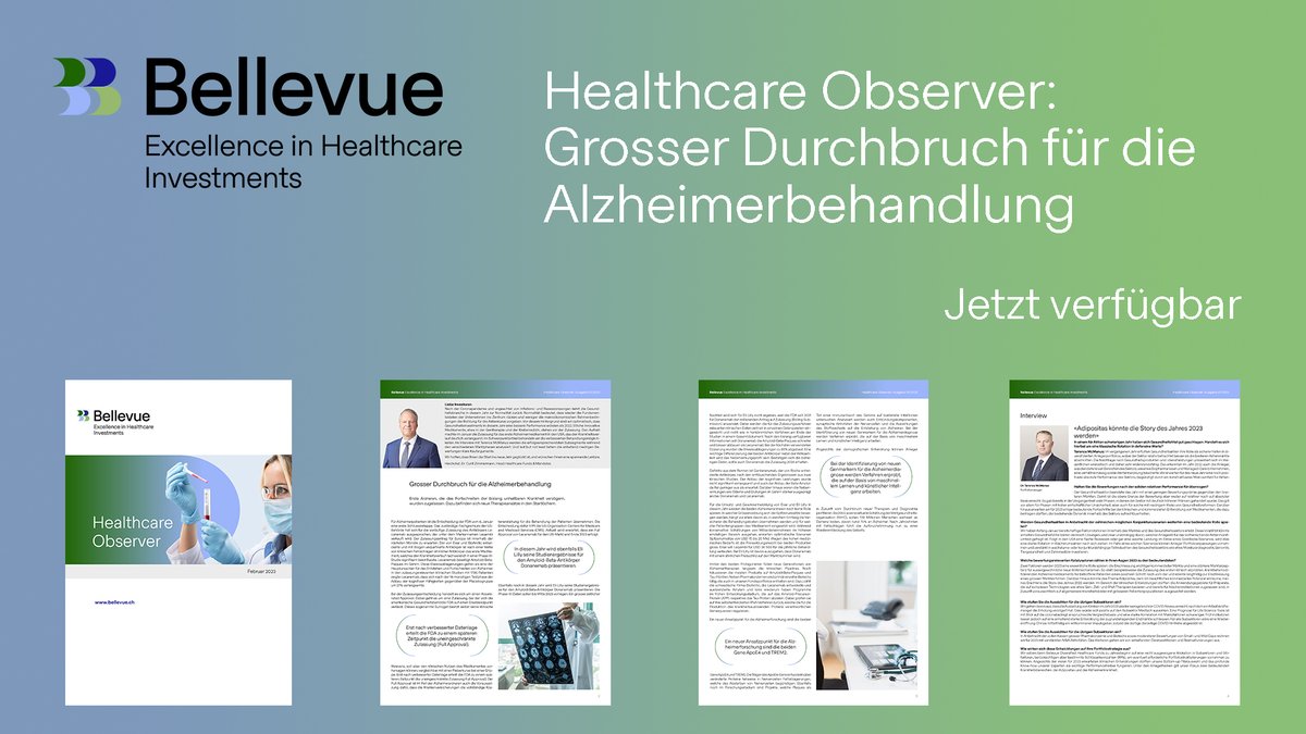 BellevueAsset's tweet photo. 🌐 Die neue Ausgabe des #Healthcare Observers ist verfügbar.

Im Feature-Artikel erfahren Sie mehr über den grossen Durchbruch für die Alzheimerbehandlung. ⬇️

https://t.co/q4J9ubsGVG

Also available in English: https://t.co/fmfIX2BPYr

#HealthcareObserver #HealthcareInvestments https://t.co/KwNTKc0Bds