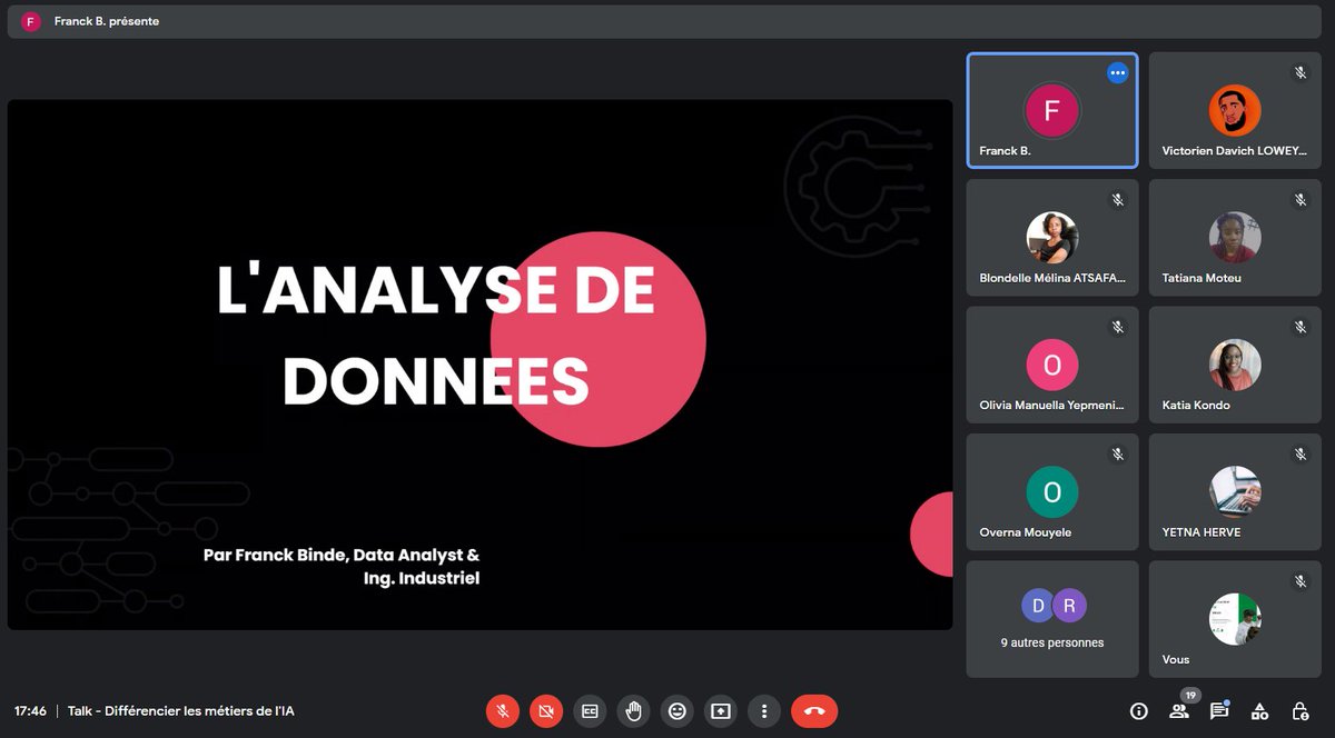 Gehmit_IT's tweet photo. ça y est. Le talk sur les métiers de l'IA vient juste de s'achever. Nous disons une fois de plus merci à @TatianaMoteu  et à @FranckBINDE d'avoir accepter partager leur savoir sur le thème du jour.

#gehmit
#AI
#dataanalysis
#datascience
#aijobs https://t.co/AvdrqVgegE