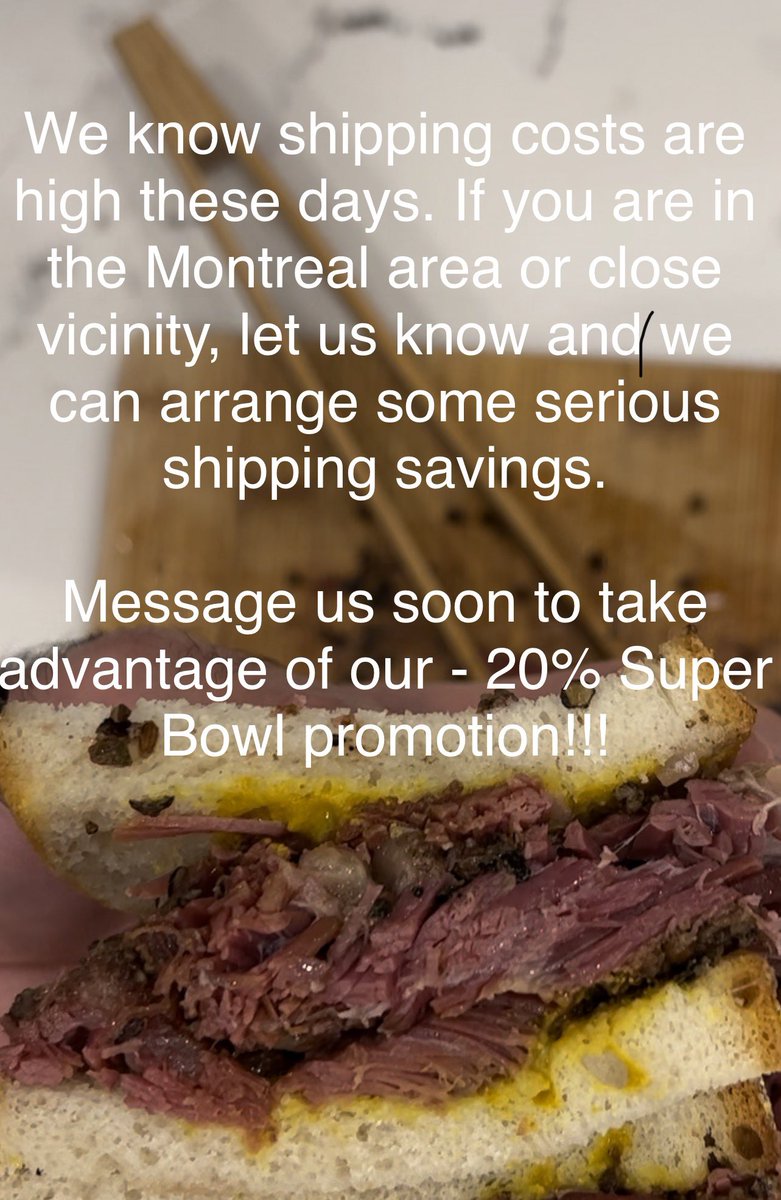 smokethatmeat.ca is a must try for your #SuperBowlLVII feast #montrealsmokedmeat #beefbrisket #smokethatmeat