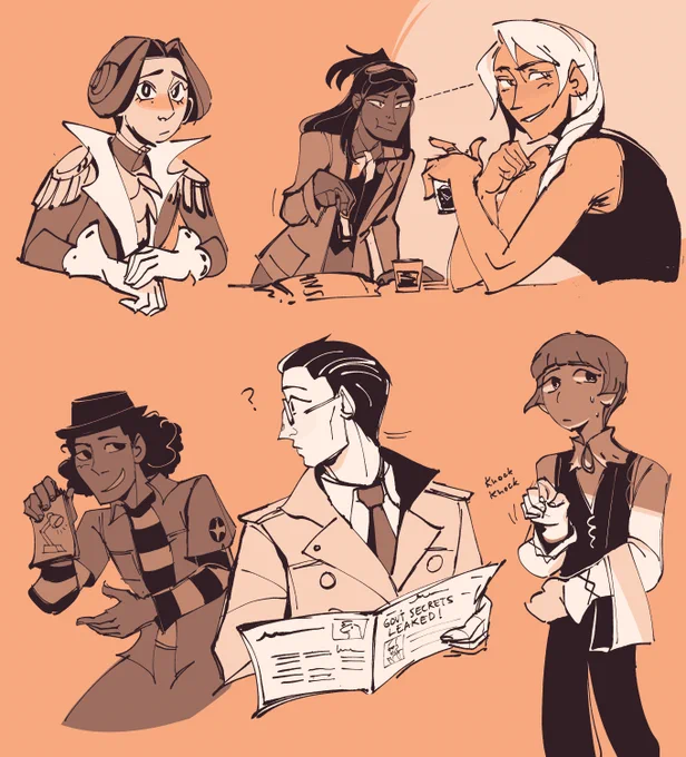 [ ace attorney ] practice doodles 
