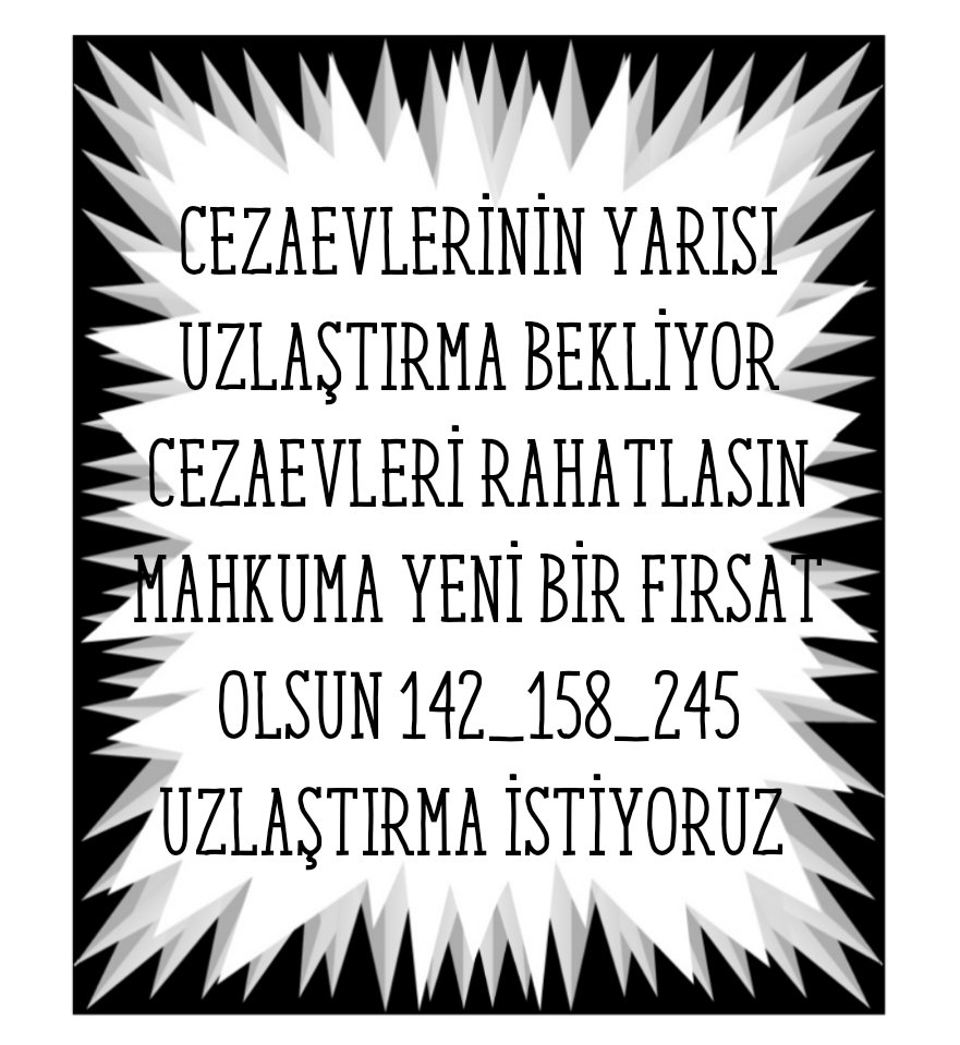 oznur_akyl1's tweet photo. @YakupMogul UzlasmaTorbayaEklensin 
TCK 245/142/158 uzlaştırma kapsamina alınmalı https://t.co/MoJD9EDgdv
