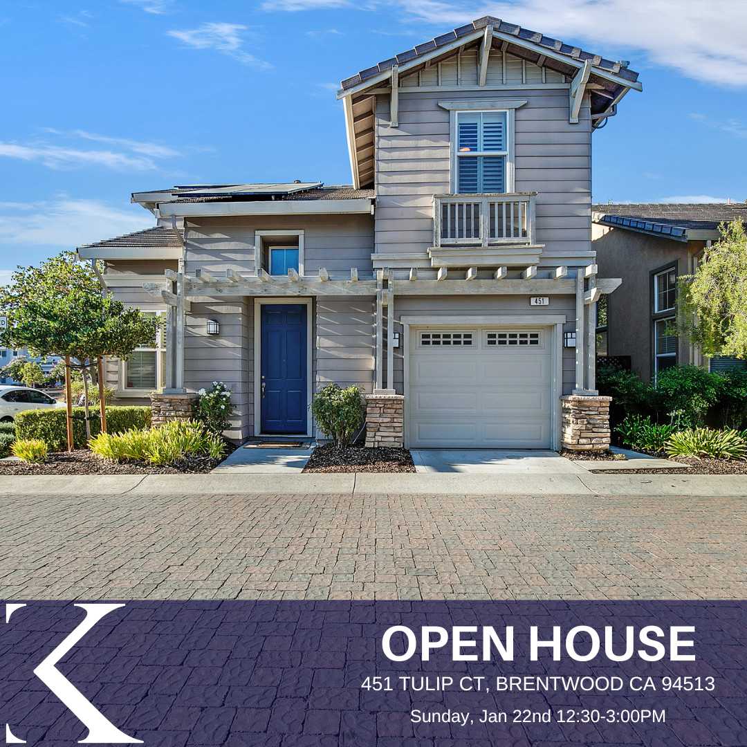 🚪 OPEN HOUSE! Sunday Jan 22 12:30PM - 3:00PM
451 TULIP CT, BRENTWOOD CA 94513
3 Beds 🛏 | 2.5 Baths 🛁 | 1,365 SqFt | 2 Car Garage 🚙
Offered at $679,000
bit.ly/451tulip
Steve Kehrig | DRE #01410377
#brentwoodca #brentwood #garinranch  #openhouse #bayarea  #kehrigteam