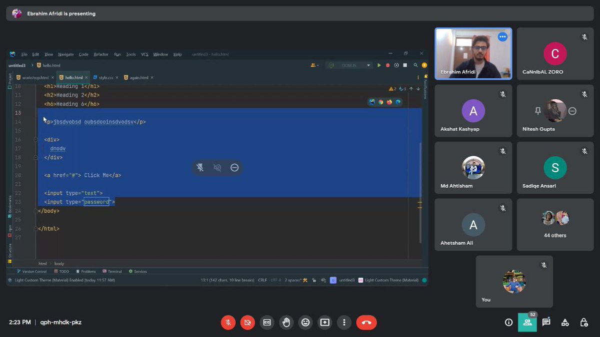EbrahimAfridi3's tweet image. Today I took my first session on web development Alhumdolliha the response and feedback from the participants were overwhelming
Planning to take more such sessions in the near future
Connect: linktr.ee/GDSC_IU
#GoogleDevelopersStudentClubs @IntegralUnilko  @gdsc_iu @gdglko