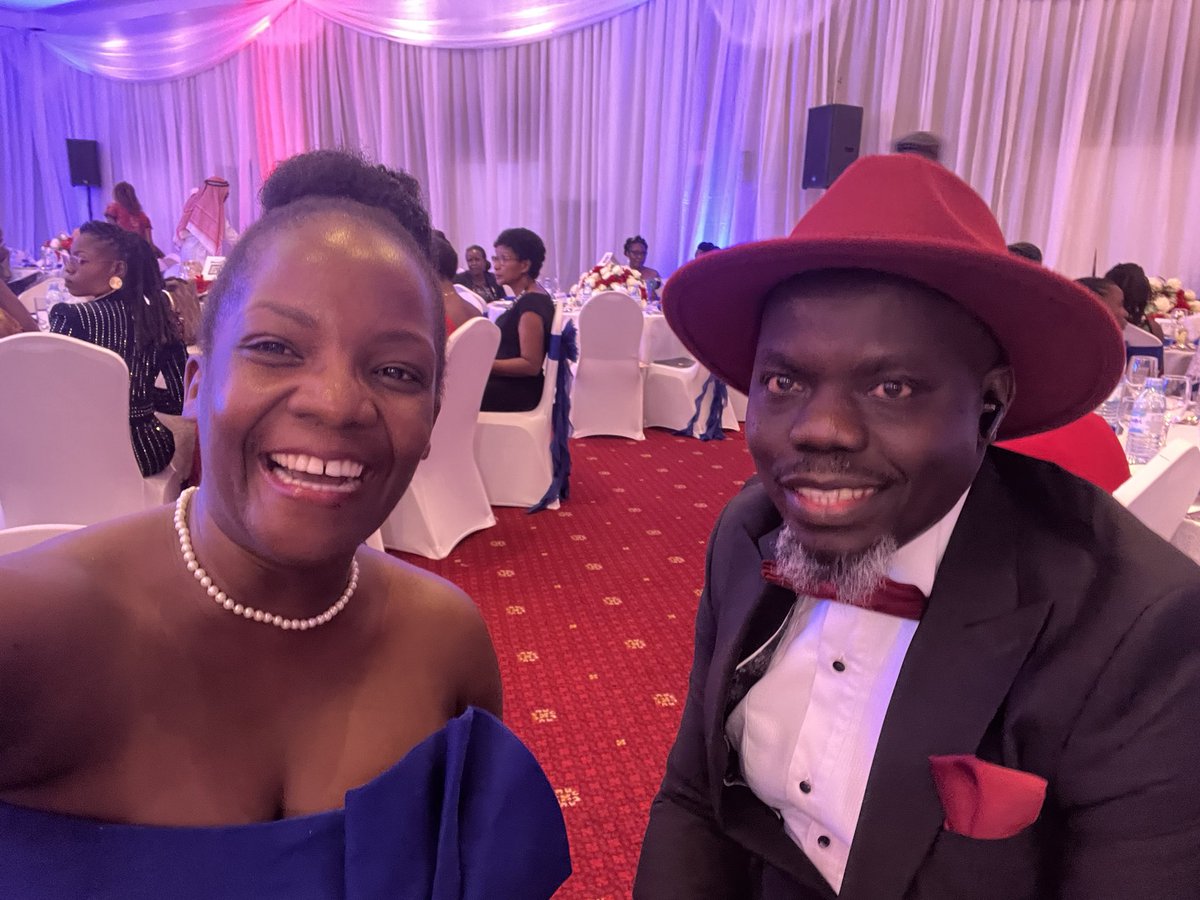 At the US Mission Alumni Impact Awards 2023 with @tbutagira Recognizing outstanding leaders in our community. #USAlumniAwardsUG