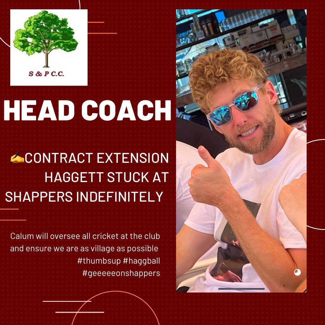 Pleased to announce our Head coach and 1st XI skipper (form dependent)
#haggball #village #wepl #thumbsup