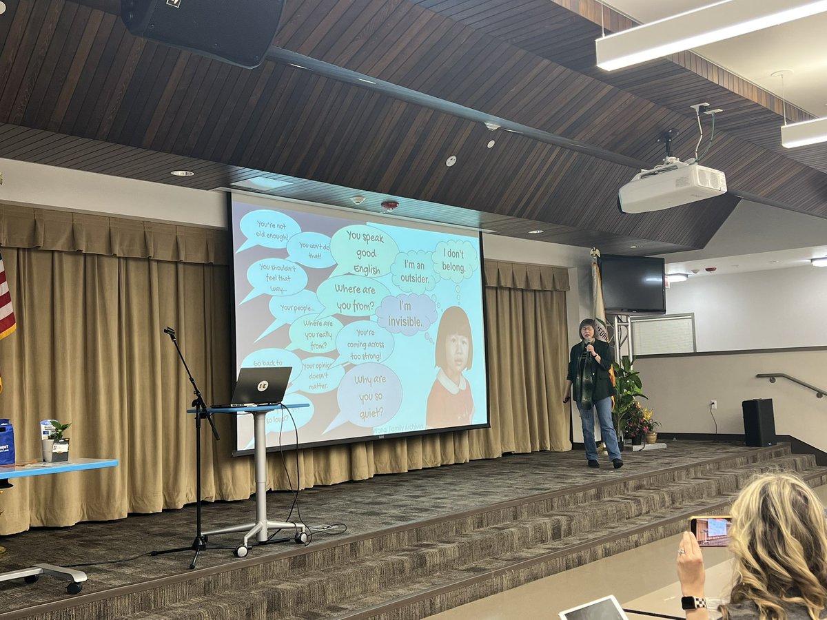 IACUE's tweet photo. @HistoryFrog speaks about the importance of representation. What a strong message! #EDTechTalks 

@IACUE #ReimagineEDU https://t.co/cEuYSvqU4V