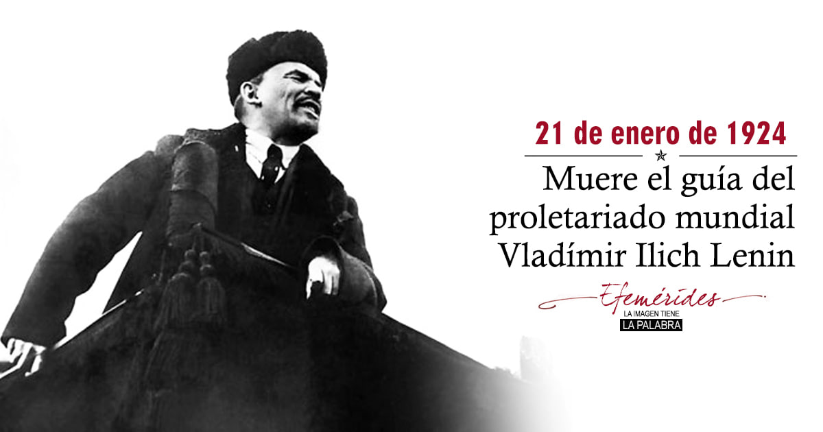 Hoy se cumplen 99 años del fallecimiento de Vladimir Ilich Lenin.
..."Fue desde el primer instante no solo un teórico de la política, un filósofo de la política, sino un hombre de acción, un hombre de práctica revolucionaria constante e incesante..."
Fidel Castro
#Azucareros