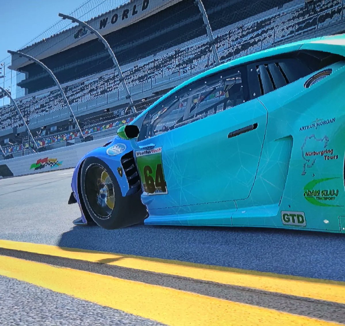 SandroBallest19's tweet photo. Taken over the controls of the Quatermass Lambo Huracan GT3
for my first of three stints of the @iRacing Daytona 24hr ๐ช๐
Cockpit view on my twitch channel โฌ
https://t.co/hBDybvnsE5
#unleashwhatyouCANdo
#kartracer #simracer #publicspeaker #racingwithautism @nextlvlracing https://t.co/ktK7ndvumd