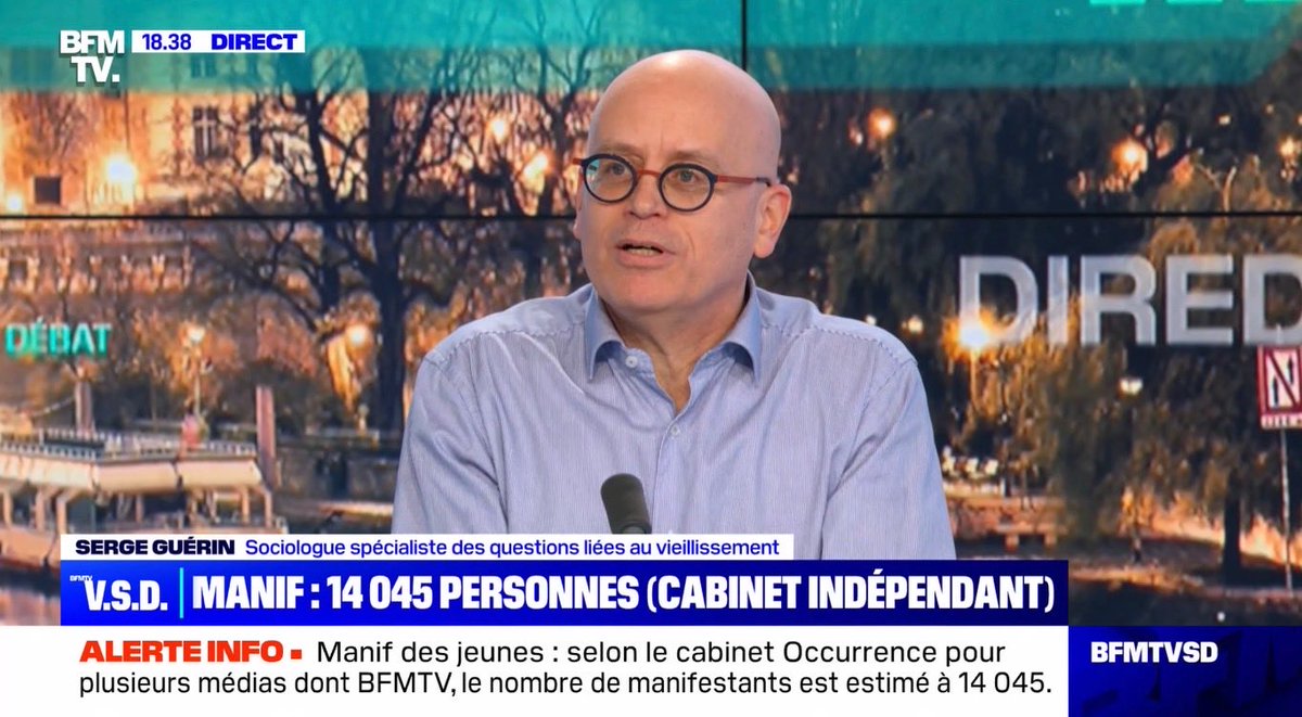 Au cœur des débats sur le noeud gordien de la réforme des retraites avec ⁦<a href="/Guerin_Serge/">Serge Guérin</a>⁩ sur ⁦<a href="/BFMTV/">BFM</a>⁩ en direct ! ⁦<a href="/inseec_ge/">INSEEC Grande École</a>⁩ ⁦<a href="/SilverEco_Fr/">Silver Eco</a>⁩ ⁦<a href="/veroniquesuissa/">Véronique Suissa</a>⁩ ⁦<a href="/NotreTemps/">Notre Temps</a>⁩ ⁦<a href="/goran_todorovic/">Goran Todorovic</a>⁩ ⁦⁦<a href="/libe/">Libération</a>⁩ #retraites #reforme