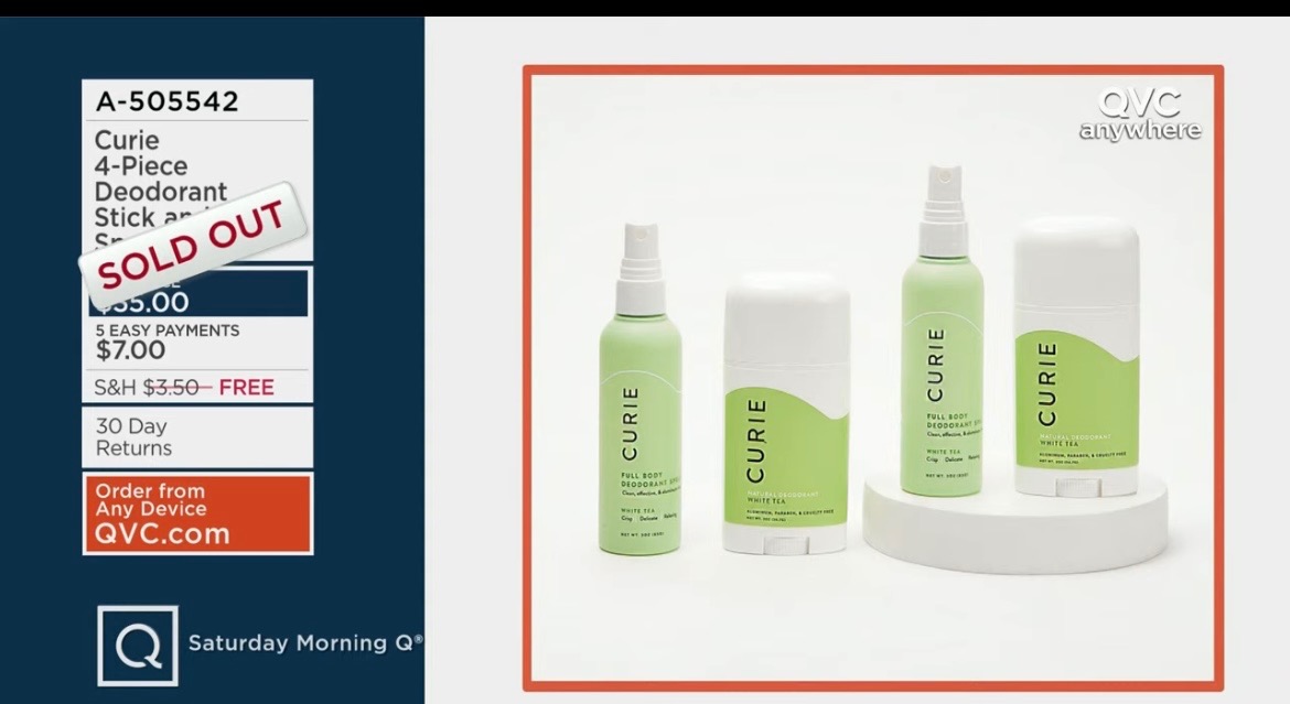 Sarah Moret on Twitter "We sold out again! 🤩🤩🤩 QVC curiebod"
