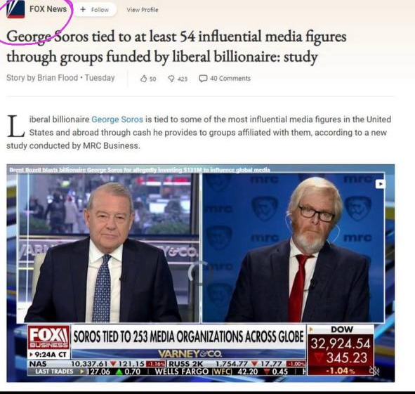 AkovFsb's tweet photo. FOX News: Джордж Сорос в течение многих лет платил 54 влиятельным деятелям СМИ, вк��ючая журналистов CNN, NBC, CBS, Bloomberg, NPR и Washington Post. Согласно исследованию MRC Business, Сорос потратил не менее $131 млн на то, чтобы СМИ освещали мировые события так, как он хочет. https://t.co/cnMtIBc3fg