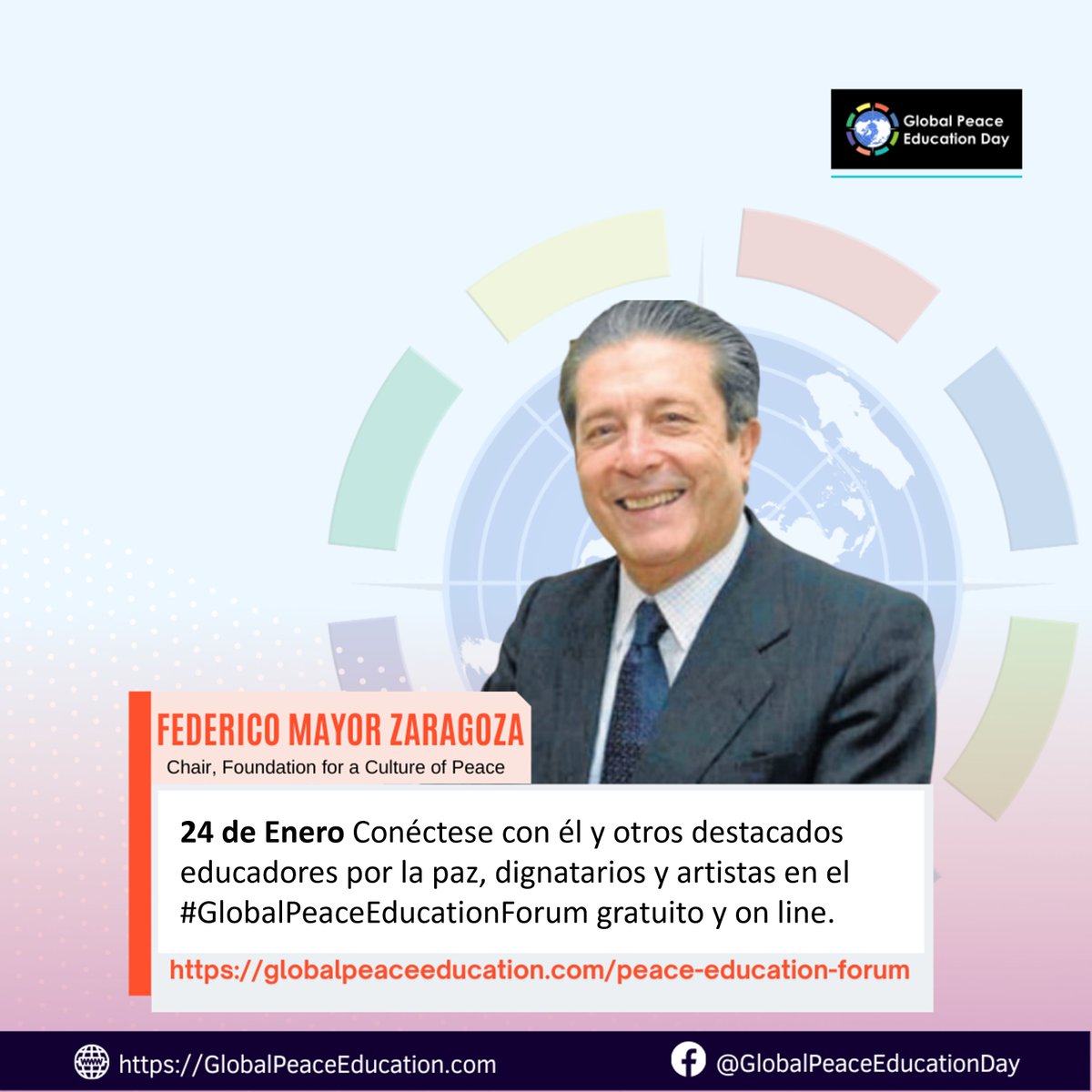 Día Internacional de la Educación 24/Enero/2023.Ven y únete a algunos de los principales educadores por la paz del mundo. Forum Online.Inscripción en Zoom en: lu.ma/kmbvb2z4. Conferencia en Inglés-Traducción simultánea a Español y Francés. #forumgpen