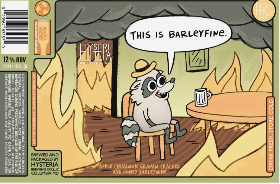 Last night was a resounding success! We are grateful to everyone who came out to sample our latest Barley Wine offering THIS IS BARLEYFINE. 🍷 Thank you for your support! Cheers 🍻 #beermeme #brewmemes #beermemesforlife #hysteria #craftbeer #memelabel #beerlabel #barleywine