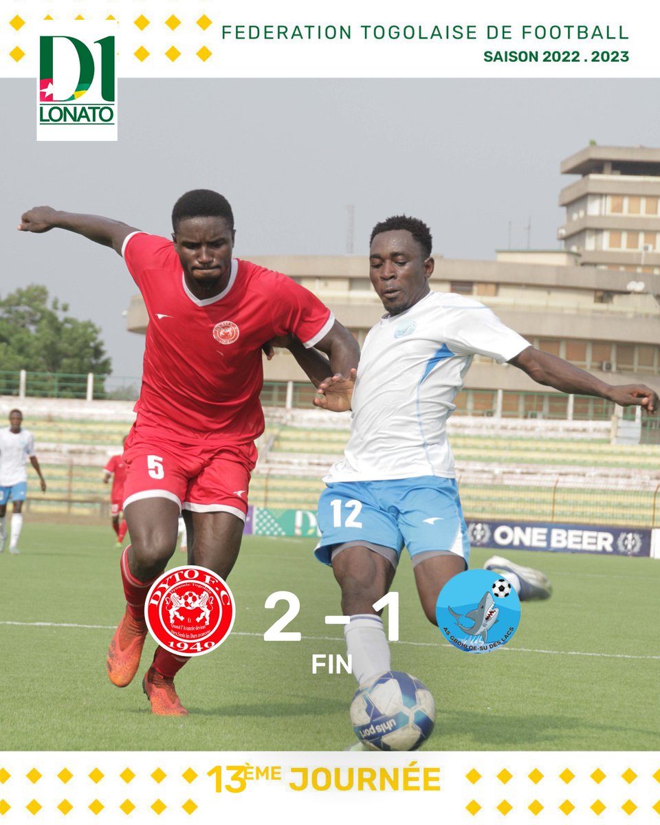 FtfTogolaise's tweet photo. 🔴#D1LONATO
#DYTO domine #GBOHLOESU des Lacs 2⃣  🆚  1⃣  en match avancé de la 13ème journée https://t.co/Hz5UIwhWma
