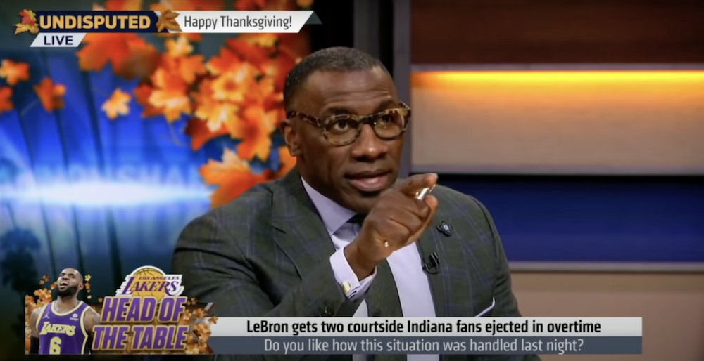 awfulannouncing's tweet photo. Shannon Sharpe on courtside fans in 2021: ‘People think because they pay money…you can say whatever you want.’ https://t.co/lDaL4sudeG https://t.co/YKlD7fDwwN