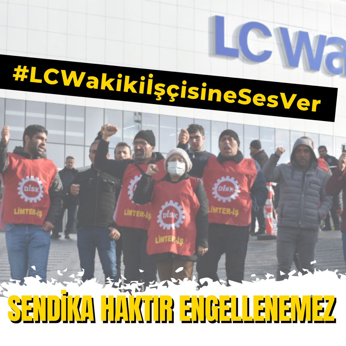 Birleşen işçiler yenilmezler. Direnen LCWaikiki işçileri kazanacak. 
#LCWaikikiİşçisineSesVer