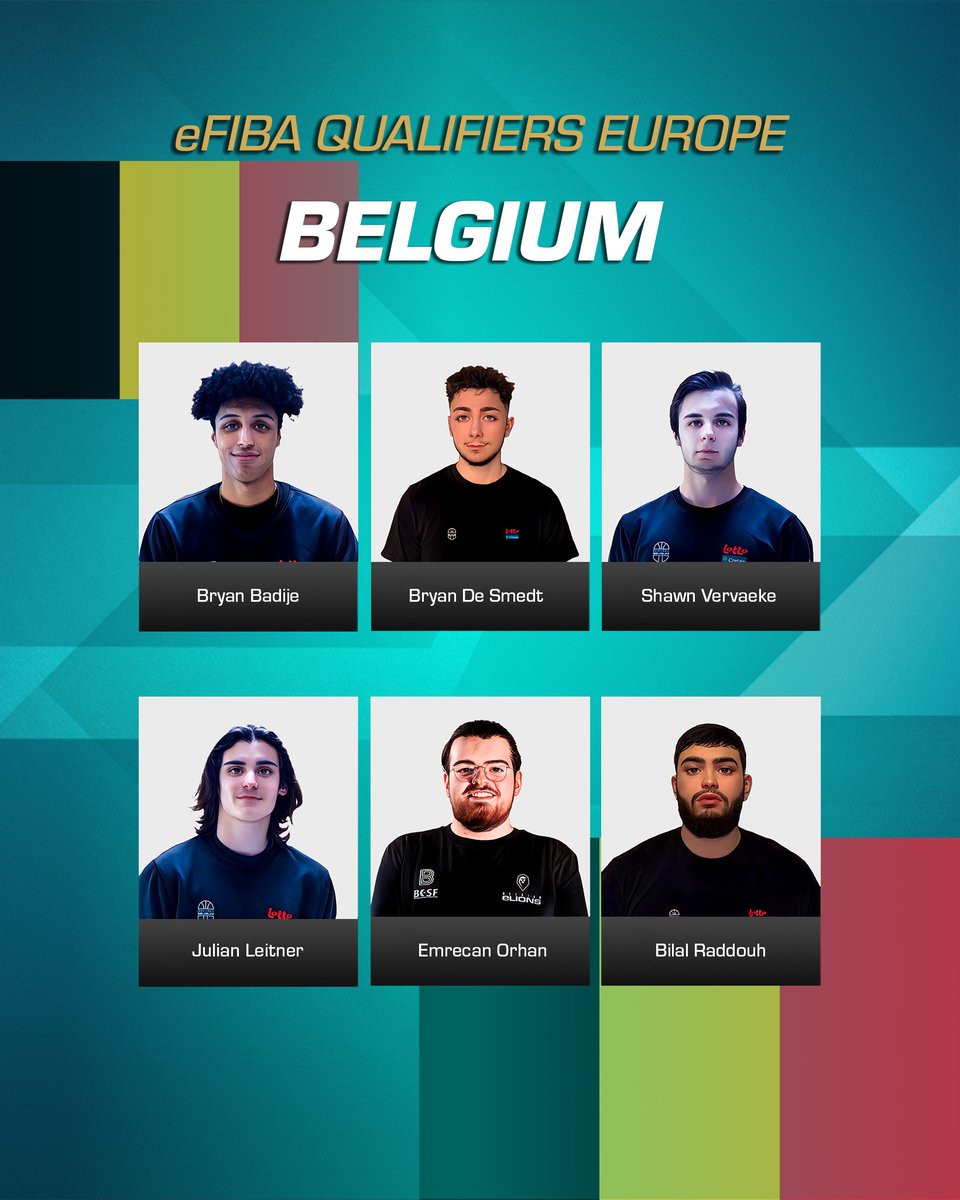 𝐓𝐄𝐀𝐌 𝐁𝐄𝐋𝐆𝐈𝐔𝐌 🇧🇪

Introducing to the court of the #eFIBASeason1 @belgianlions🇧🇪

@IDontHaveTiime_
@TheYoungShawn
@SwishXII
Bryan Badjie
@Hakannzz
Bilal Raddouh