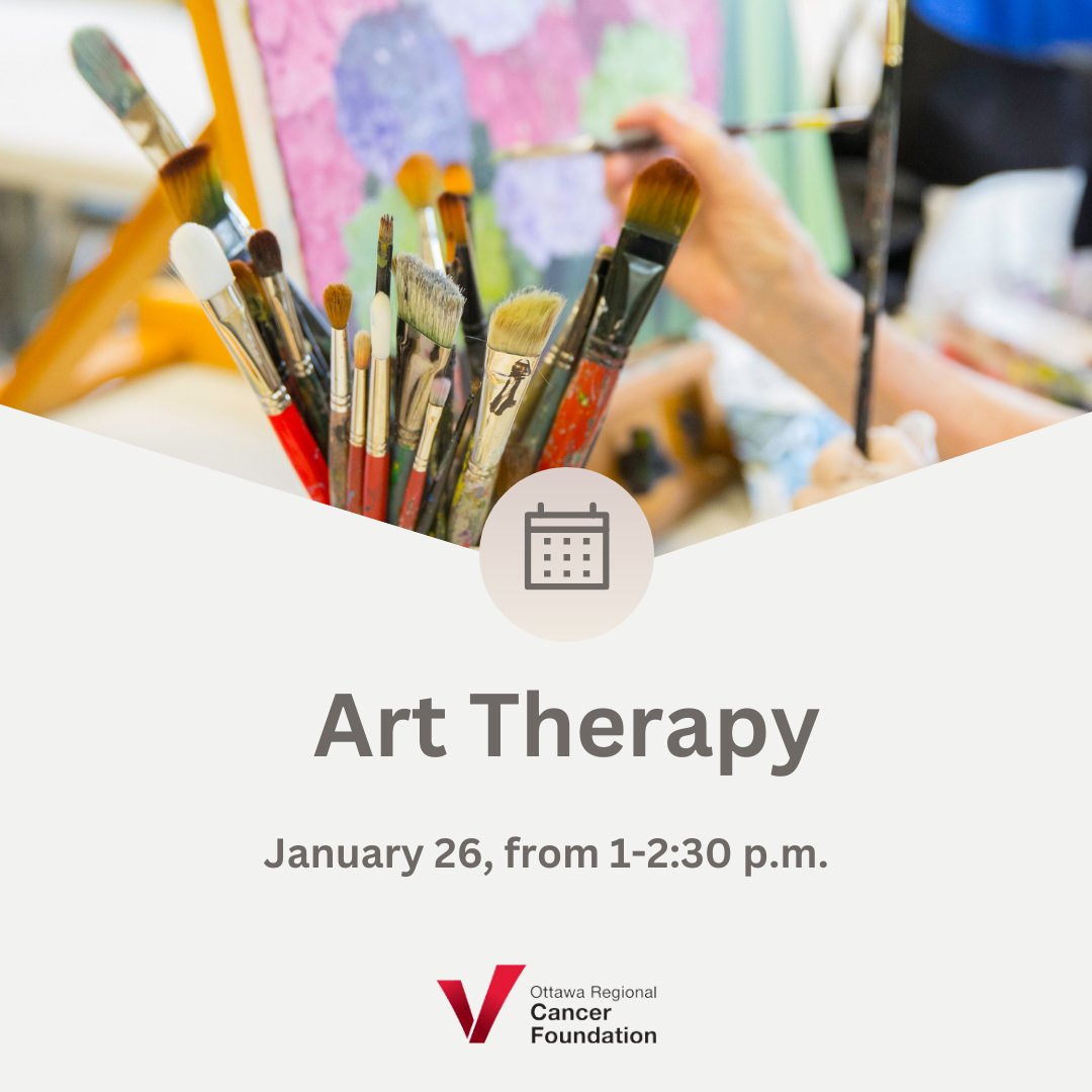 Embrace your creative side with Art Therapy. 🎨 On Jan. 26 from 1-2:30pm, there will be a session at the Ottawa Cancer Hub. This is a great opportunity to decrease anxiety, process trauma, and learn new skills, through art, music, and movement. Sign up: fal.cn/3vhZi