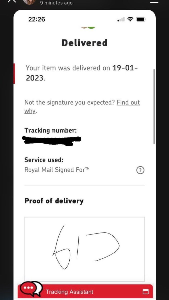 helloitspolly's tweet photo. @RoyalMailHelp I’ve had a parcel delivered and signed for, but I have no idea by who. My housemates don’t have it, I’ve asked neighbours… still had no sign and this is the signature I’m having trouble deciphering. I’ve DMed my details, any help appreciated! https://t.co/jC9kUXFkbU