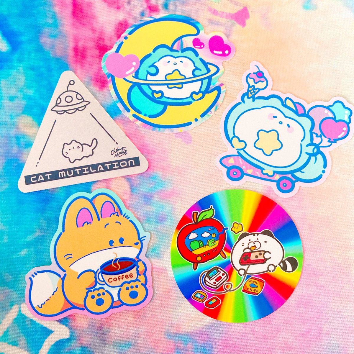 「1/31まで通販ストアを一時的にオープンしますよろしくお願いします「星がくれたも」|ちくわミエル 𝘤𝘩𝘪𝘬𝘶𝘸𝘢𝘮𝘪𝘦𝘭のイラスト