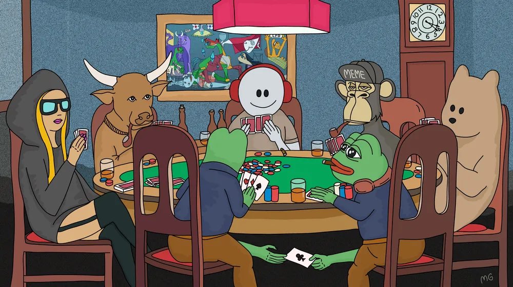 SEIZE THE MEMES OF PRODUCTION!
<a href="/punk6529/">6529</a> <a href="/marto_gm/">marto 🐻‍❄️</a> <a href="/sartoshi_rip/">sartoshi</a> <a href="/BoredApeYC/">Bored Ape Yacht Club 🍌</a> 

MEME+ART🥱

'Fair Game' 🐸🤝🐸
Airdropped to 'Picasso' owners

feel free to use mfers any way you want

✅Supply:  100
✅ETH:  0.01

Mint:
app.manifold.xyz/c/mmg-9