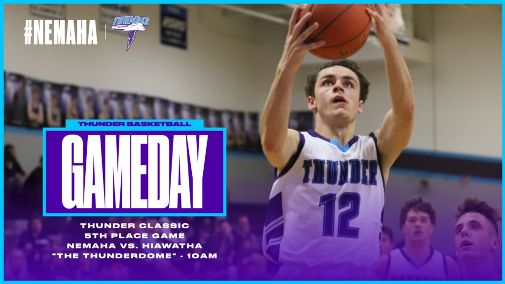 Time for some breakfast basketball in "The Thunderdome!"

Join us for a mid-morning tip as the #Nemaha boys take on Hiawatha in their concluding contest of the Thunder Classic!

Tip is set for 10AM. Good luck guys and GO THUNDER!!!