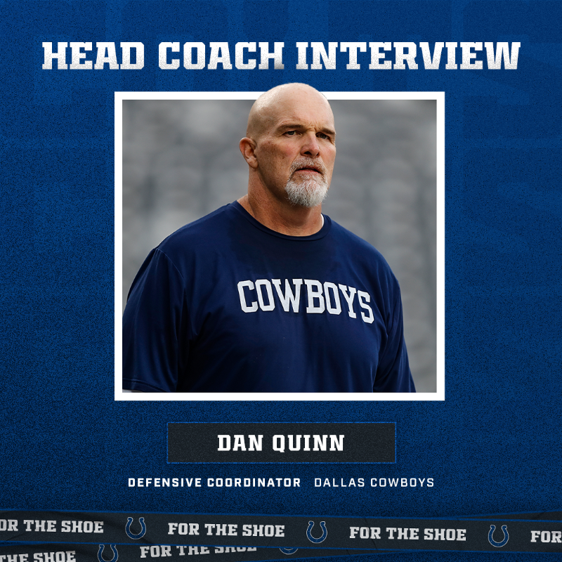 Colts's tweet photo. We have completed an interview with Dan Quinn.
