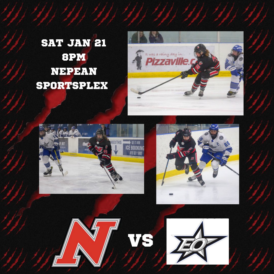 GAME NIGHT‼️ 
Home game vs @eostarsu15aa 
.
📍Nepean Sportsplex
⏰8PM
#nepeanwildcats #owha #gameday #girlshockey #goodoldhockeygame #hockeynight #clawsout