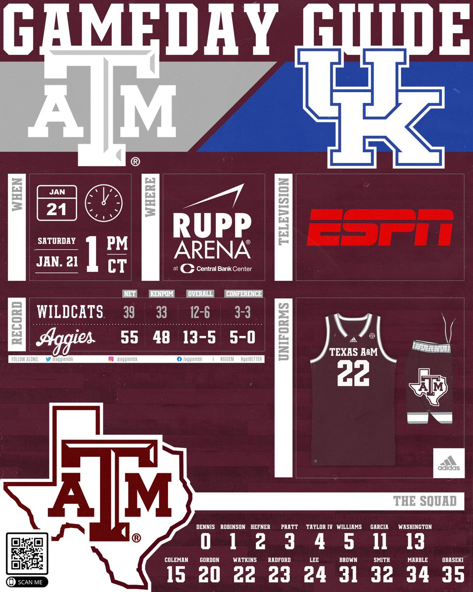 TeamCoachBuzz's tweet photo. #GamedayGuide:

🏀 at @KentuckyMBB 
📍 Rupp Arena
⏰ 1PM CT
📺 @ESPN 

#getBETTER https://t.co/LWIiu5lfdp