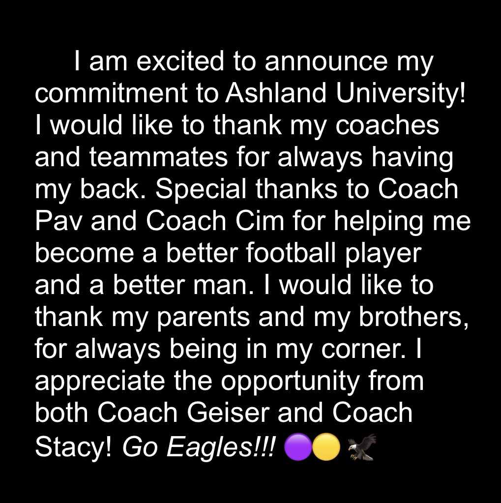 AJMurphy_66's tweet photo. Committed 🟣🟡 #GoEagles https://t.co/sCBZPjJQr5