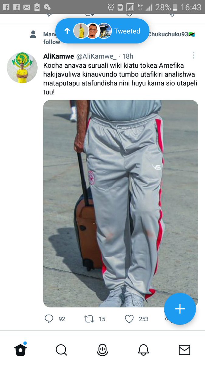 Piomrosso's tweet photo. @yangasc1935 mfundisheni busara huyu kijana wenu @AliKamwe maana ni kiongozi wa taasisi!  Kuna muda anatoka nje ya mstari
Hivi haya anayo andika kudhihaki watu kwa maumbile yao ni kwanini? Inamaana hajui utu wa watu wengine? 
Soon mtaanza kuangaliana! 
 I love @yangasc1935 https://t.co/GCOgM02M4d