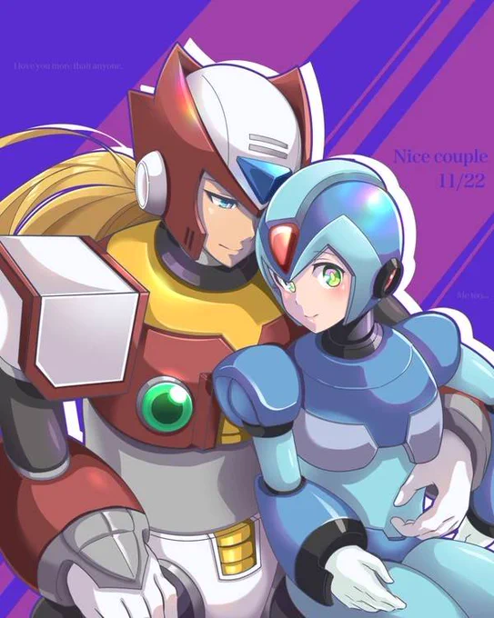 【番宣】普段こんな感じの絵を描いておりますm(_ _)mロックマンシリーズのカップリング推しです今回も、ゼロックス本出しますので…良かったら本買ってください～ 