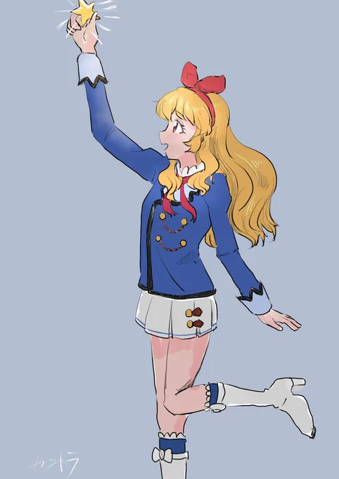 お題「スターライト学園制服 」 #アイカツ版深夜の真剣お絵描き60分一本勝負 