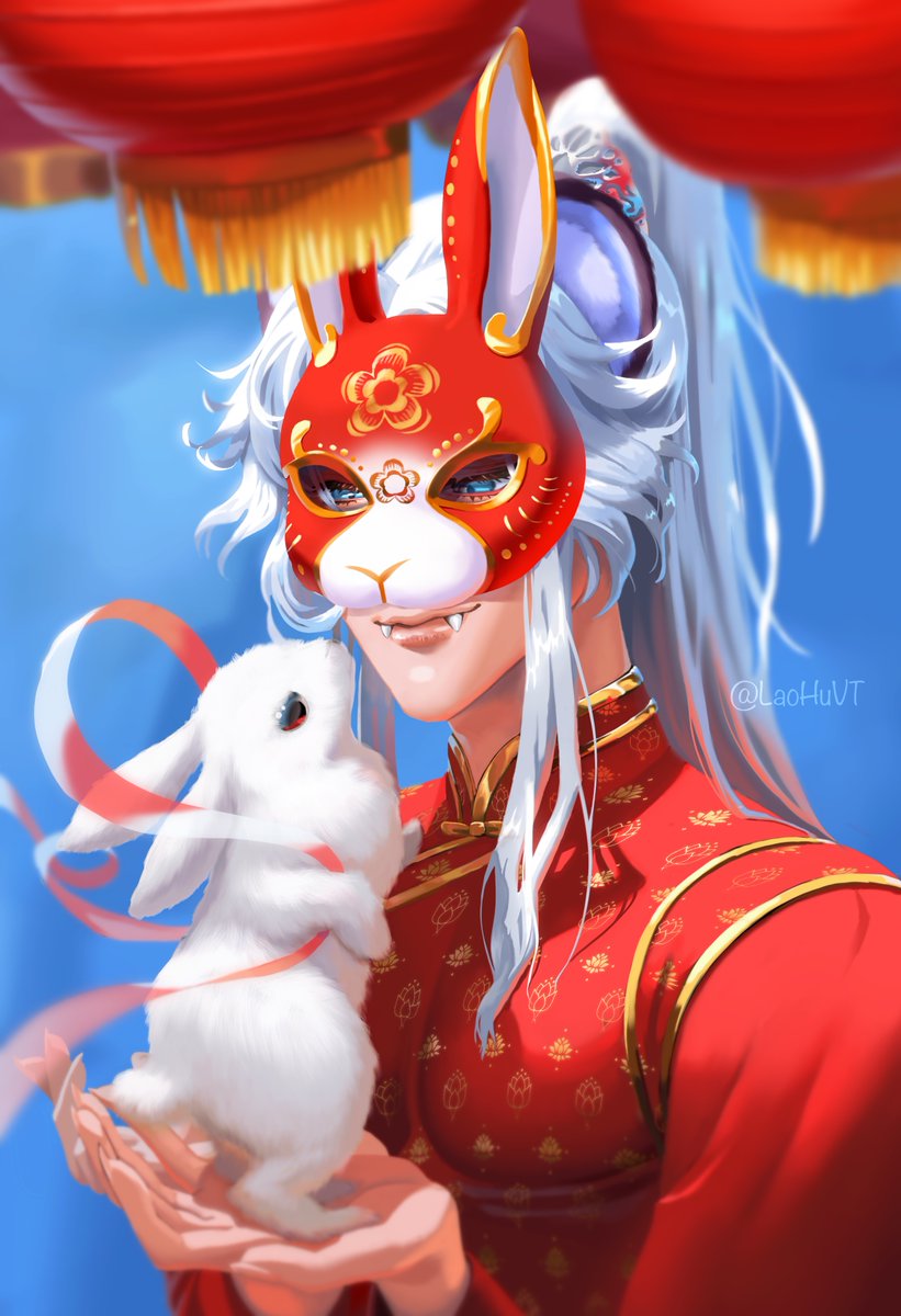Year of the Rabbit❤️🐰🐯💙

ORIGINAL FORM REVEAL??? Not yet hehe~
You want to see my face? Head up to my Patre*n right now!!
You can also help me hit 𝟭𝗞 𝗳𝗼𝗹𝗹𝗼𝘄𝗲𝗿𝘀 to uncover it here😳😳😳

#LunarNewYear2023 #lunaryear
#YearOfTheRabbit  #Vtuber #ENVtubers 
#procreateart