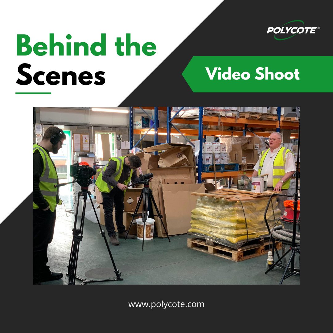 PolycoteUK's tweet image. Here is another behind-the-scenes photo of our video shoot with @grizzlybmth ! It is always super exciting creating new ways to share what we do at Polycote.

Follow to stay tuned!

#polycote #polycotepro #building #construction #video #marketing #industrial #diy