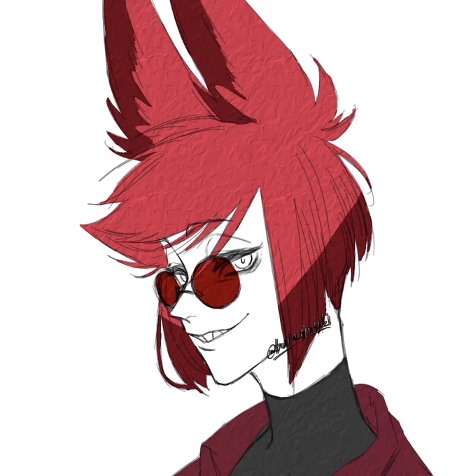 よく描けた顔面をアップにしておく 