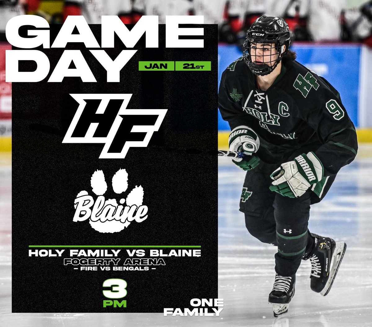 holyfamhockey's tweet image. GAME 16: Heading to Blaine this afternoon.
-
-
-
Holy Family vs Blaine
Varsity: 3:00pm | JV: 1:00pm
Fogerty Arena
#rollfire #onefamily