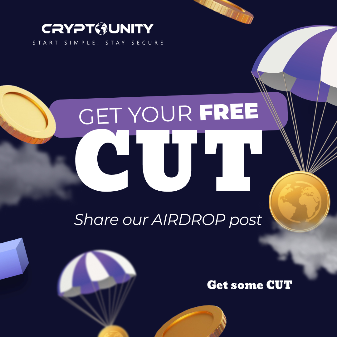 CryptoUnityCUT's tweet photo. Major airdrop alert 🚨

We invite you to participate in it AND share our "BIGGEST AIRDROP YET!" post with others to get some free CUT! The good thing is, you can get something either way 🙌

https://t.co/1x27orTkEk

#CryptoUnityCUT #airdrop https://t.co/7Wj84P0P5U