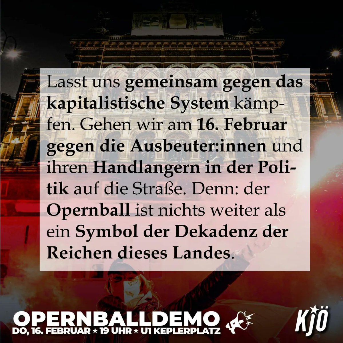 KJ_Oesterreich's tweet photo. 2/2 #Openballdemo #Opernball #taxtherich #eattherich #inflation #politicsaustria #austrianpolitics https://t.co/IR95ey5WQY