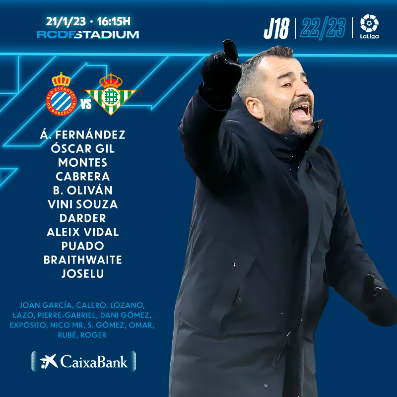 enelminuto91's tweet photo. XI'S confirmados
🔵⚪ RCD Espanyol 🆚️ Real Betis 🟢⚪

🕒 16:15

🏟 RCDE Stadium

📺 Movistar LaLiga

👉🏻 @arnaaucv https://t.co/i2LlXe9oxA