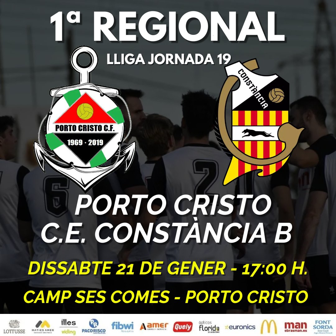 CEConstancia's tweet photo. AVUI JUGA EL FILIAL!!!

🗓️1a Regional Jornada 19

@portocristocf
@CEConstancia B

⏰ 17:00 H.

🏟️ Ses Comes - Porto Cristo

#CentAnysEnBlanciNegre https://t.co/QWsPhZ2GZY