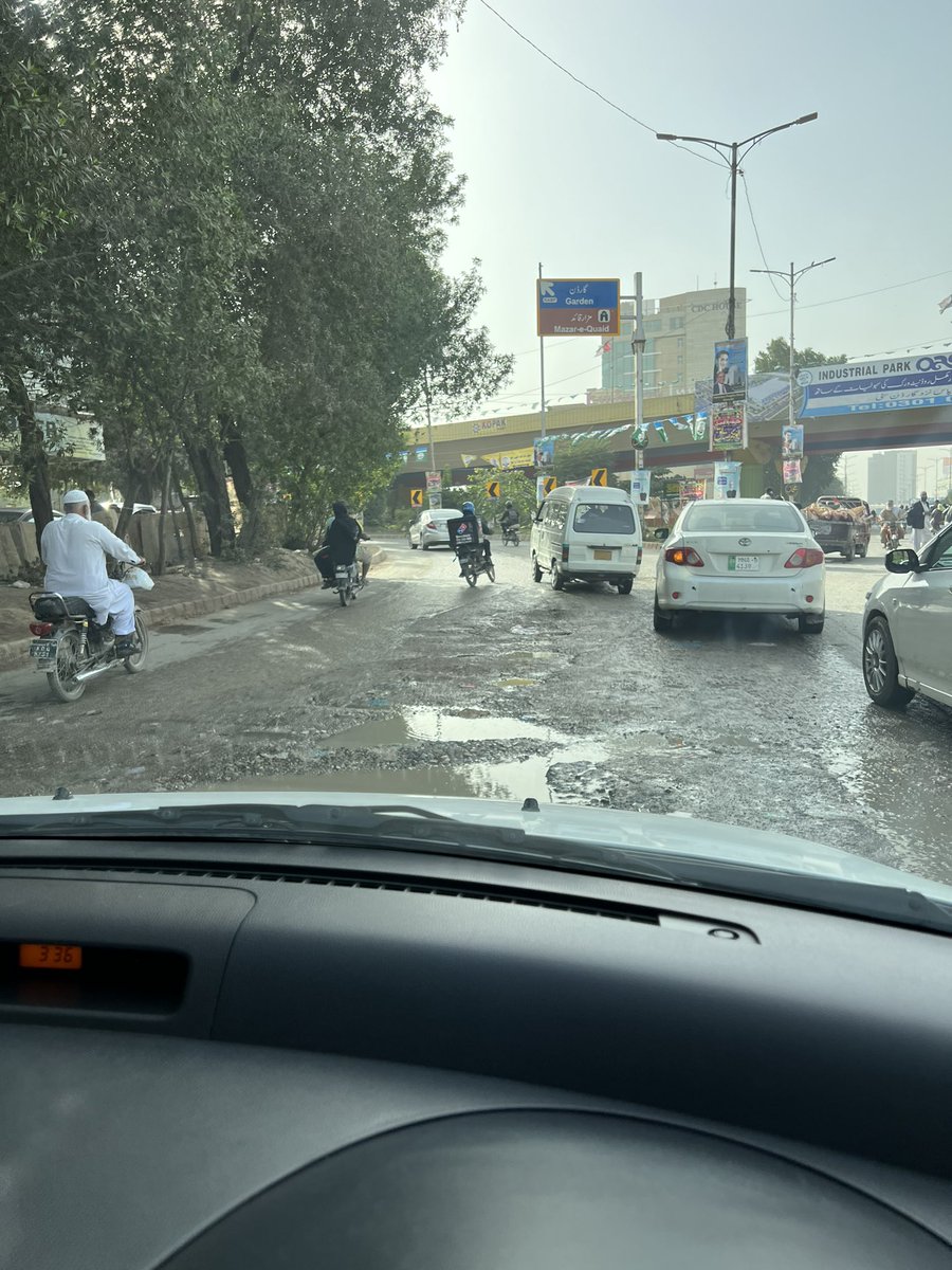 MustafaQuettaa's tweet photo. Sirss saw your billboard on Sharahe Thanking Karachi. Hope you can also fix this small patch on Sharahe Faisal towards Sh Quaideen, which causes major traffic delays every day.  @SaeedGhani1 @murtazawahab1 @BBhuttoZardari https://t.co/8VcqM49Cla