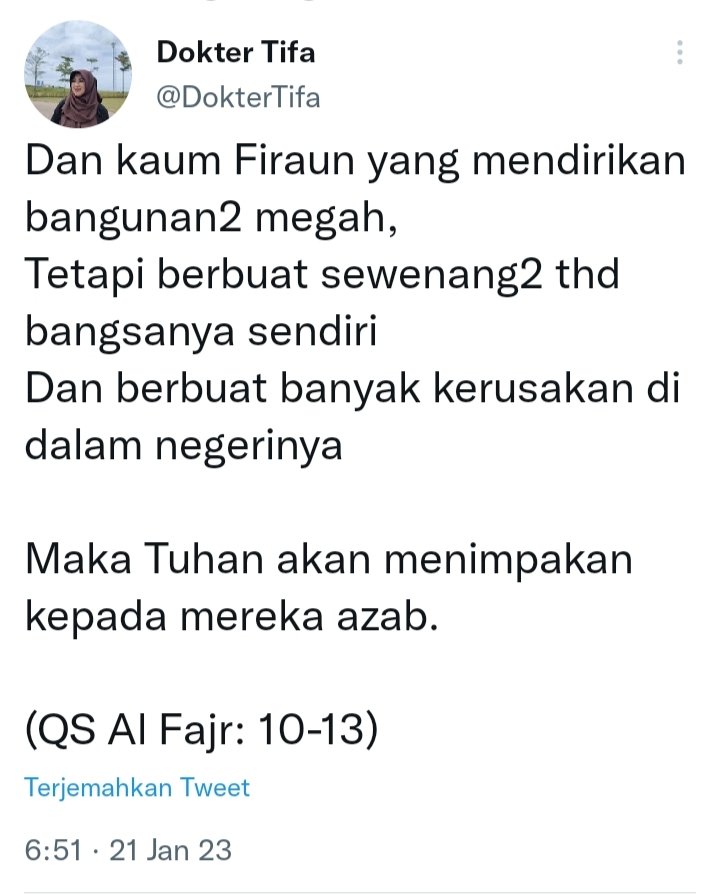 Simbok_Dharmi's tweet photo. Mau Kajian ayok
Hafalan Al-Qur'an Monggo
Pakai Bahasa Inggris Ayok
Pakai Bahasa Arab Monggo
Atau mengulas Tafsir Kandungan Al-Qur'an,
saya dengan senang hati menerima jika anda bersedia one by one adu Cerdas Tangkas tentang Islam @DokterTifa VS Saya..
Seberapa Jauh Keislaman Anda https://t.co/H6yqJdjm3s