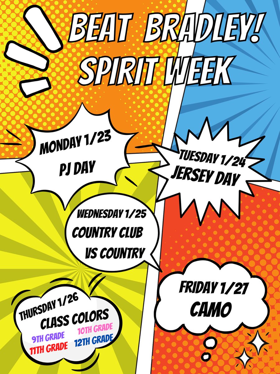 Wildcats- get hyped for BEAT BRADLEY WEEK! 
Let’s goooooo! 💙🐾 #wildcatway #beatbradley