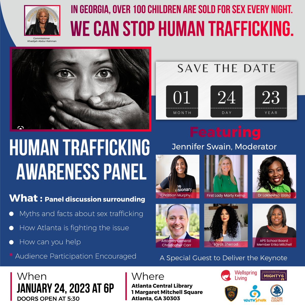 Join Me Tuesday, January 24th. We can STOP Sex Trafficking.